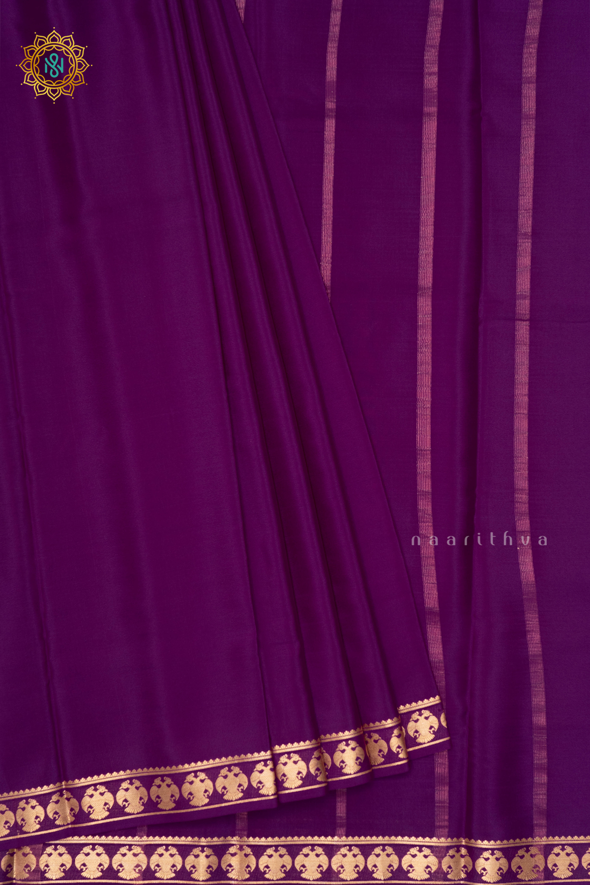 PURPLE - PURE MYSORE CREPE SILK