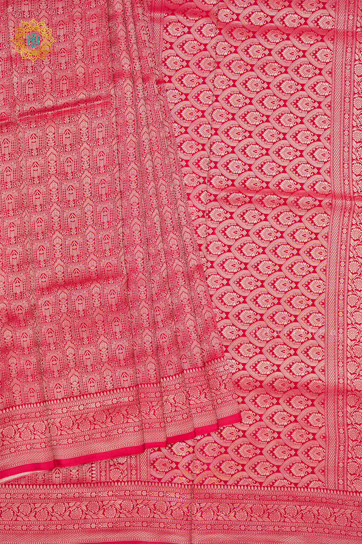 PINKISH RED - SEMI KATAN BANARASI