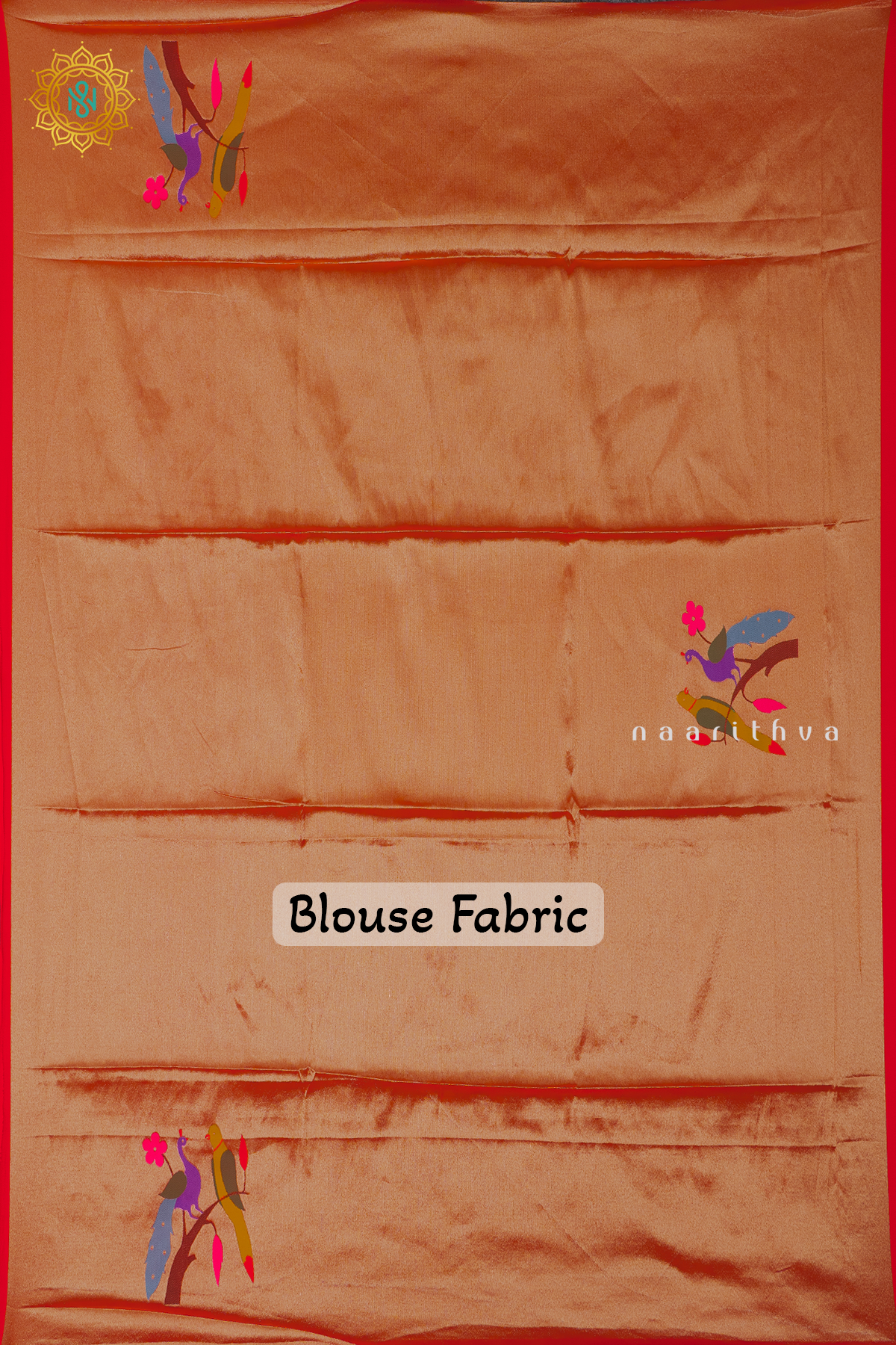 RED - SEMI SILK PAITHANI BIT