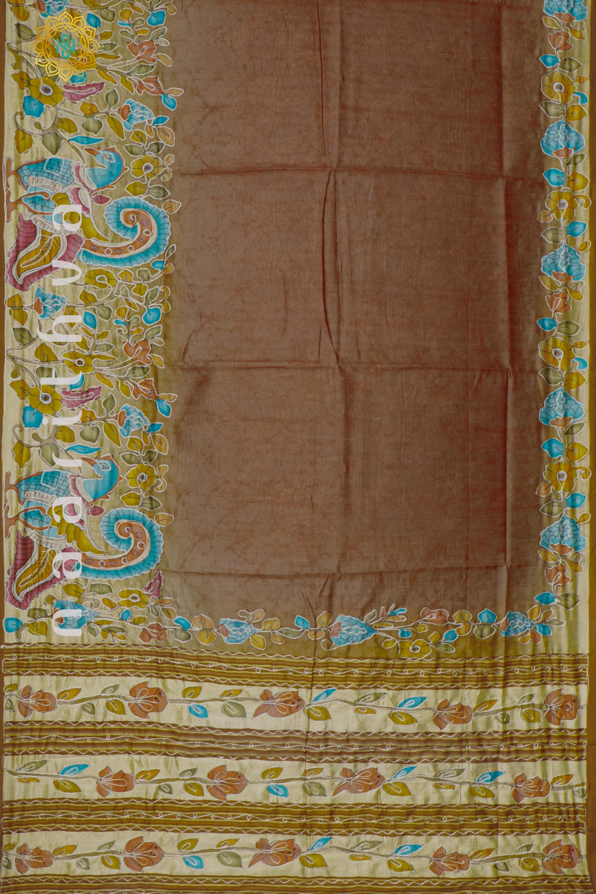 BROWN - SEMI TUSSAR SILK