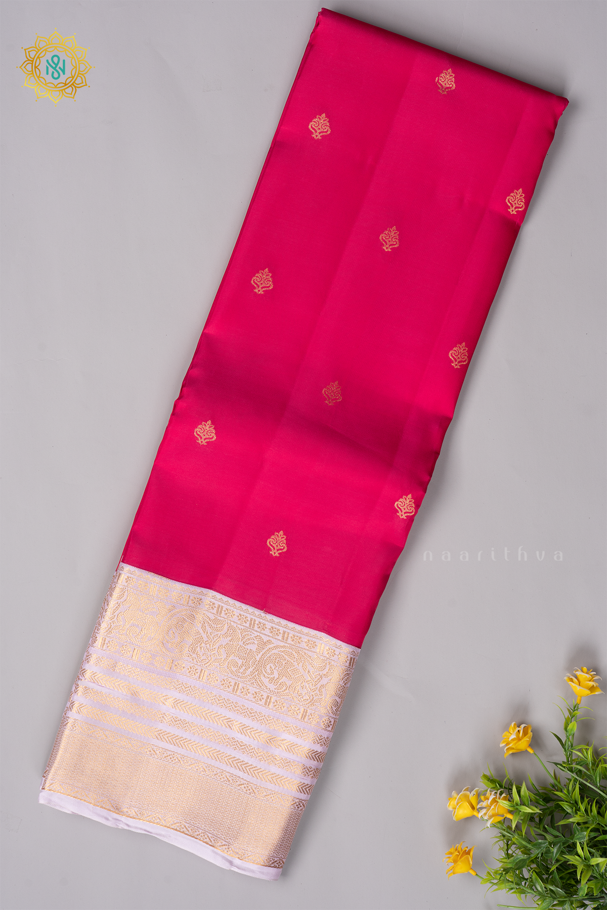 PINK WITH LIGHT LAVENDER - KANJIVARAM PURE MIX