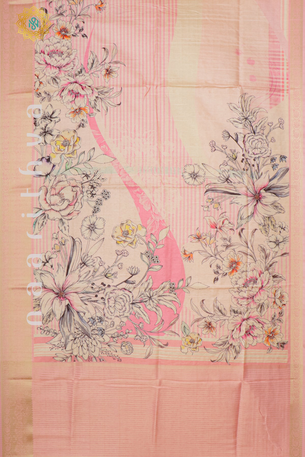 PEACH - SEMI KOTHA CREPE