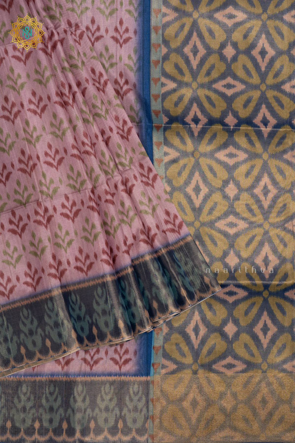 LAVENDER WITH DARK BLUE - KOTHA TUSSAR