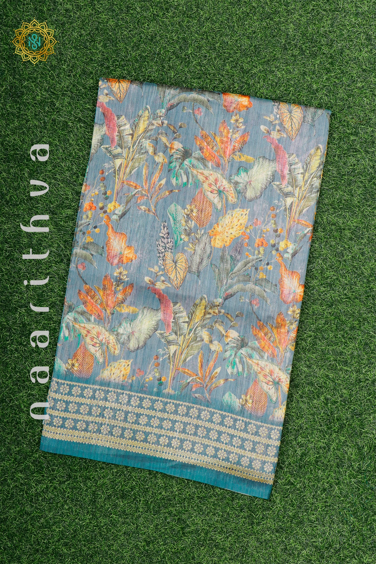 AQUA BLUE - JUTE COTTON