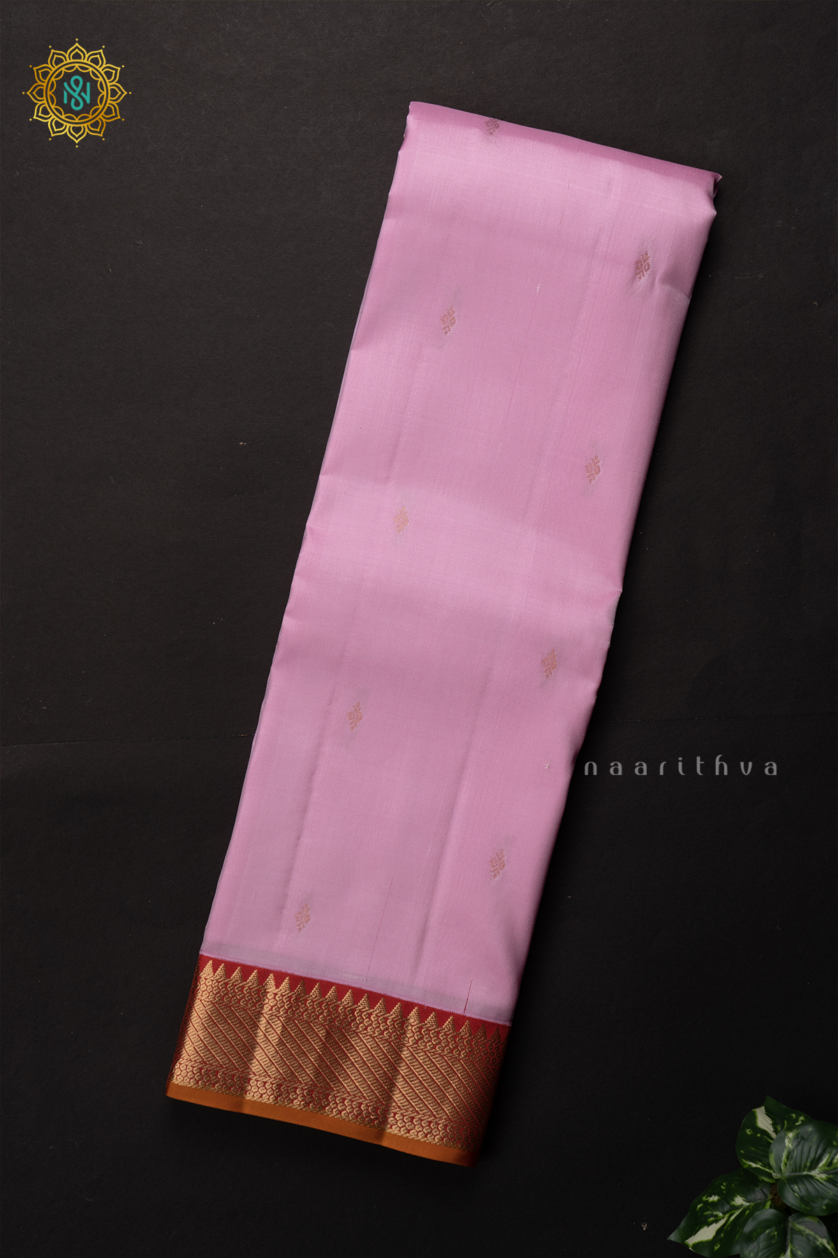 LIGHT PINK WITH RED - PURE KANJIVARAM SILK