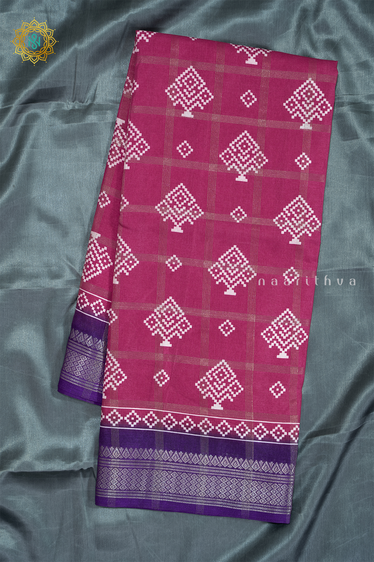 PINK WITH PURPLE - DOLA SILK