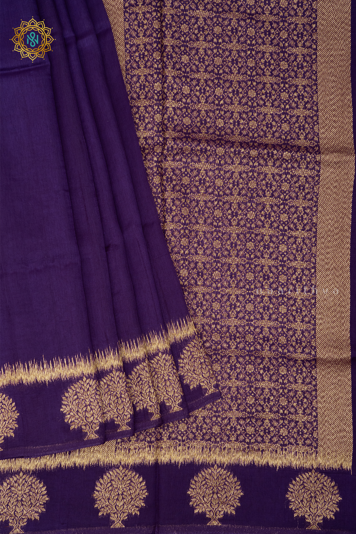 PURPLE - SEMI TUSSAR SILK