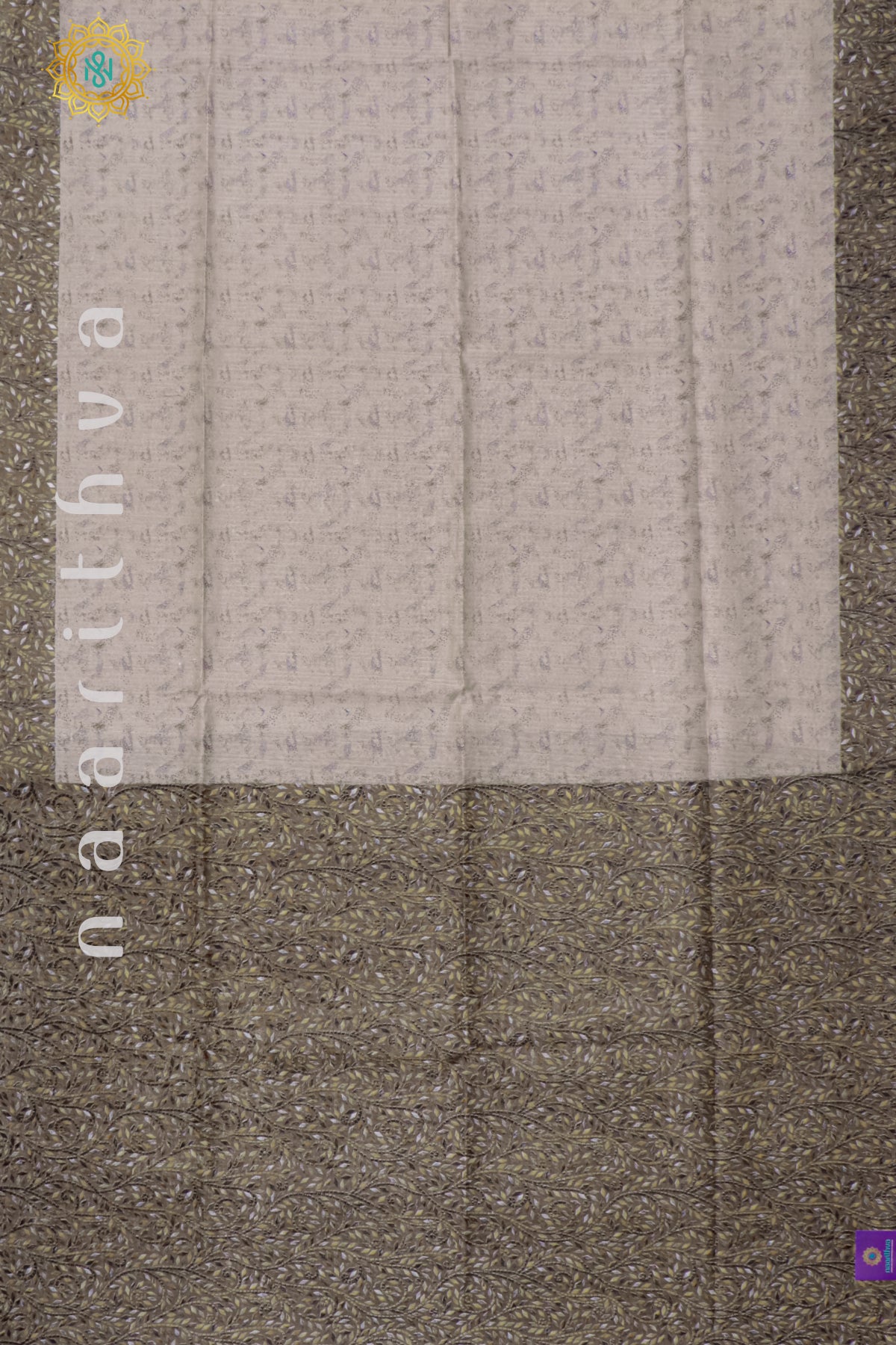 BIEGE WITH LIGHT BROWN - JUTE COTTON
