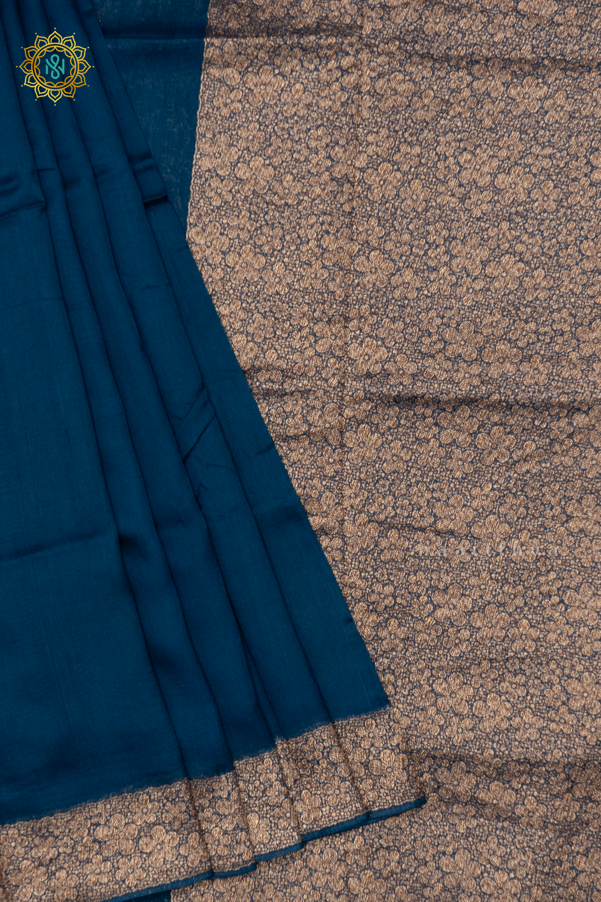 PEACOCK BLUE - SEMI TUSSAR SILK