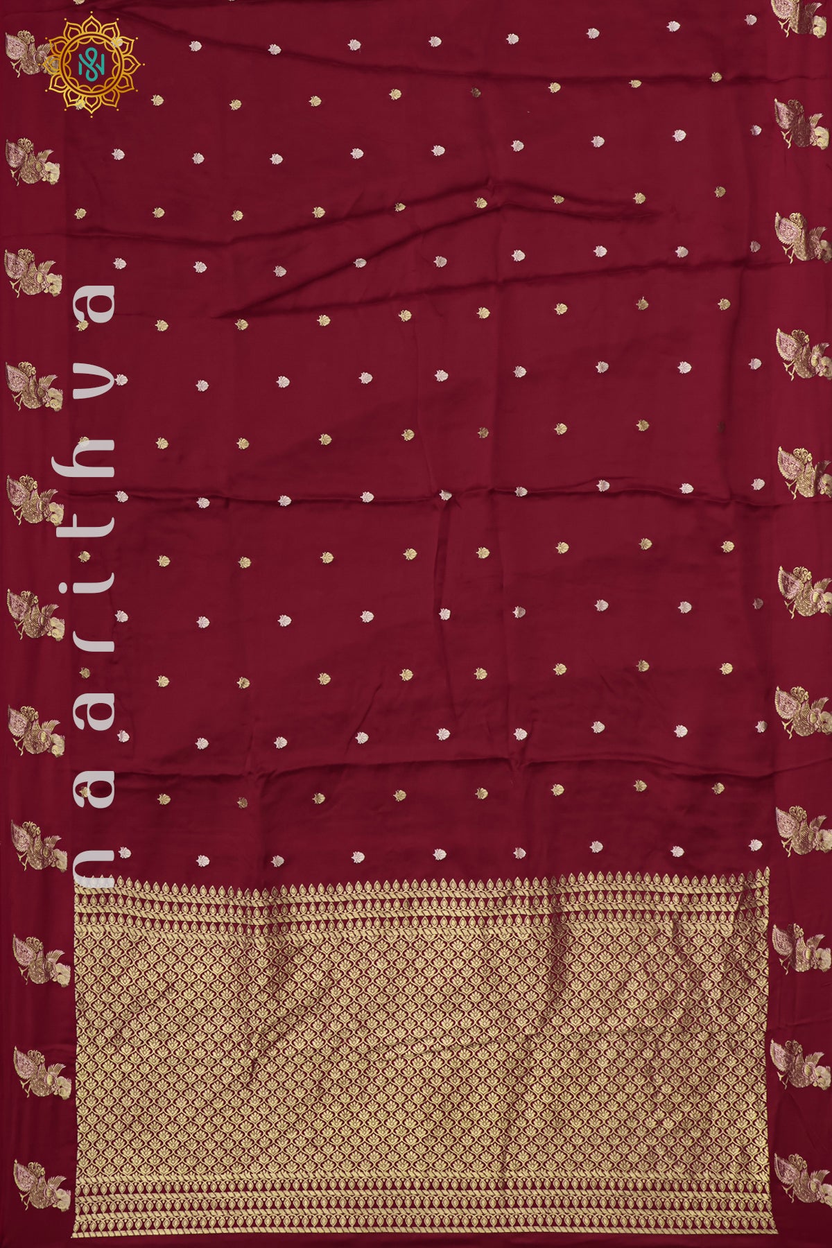MAROON - SATIN CREPE