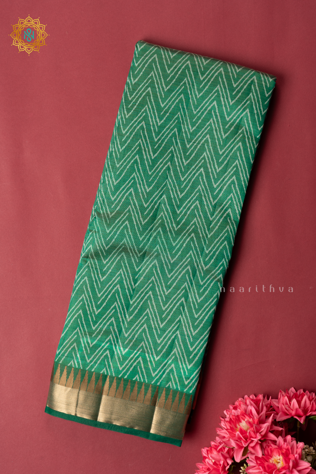 AQUA GREEN - SEMI TUSSAR SILK