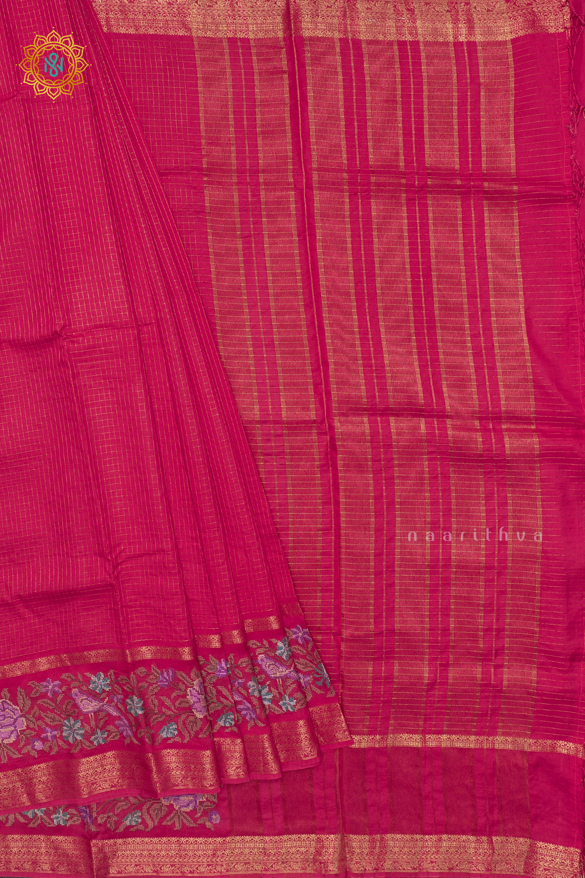 PINK - SEMI CREPE SILK WITH EMBROIDERY