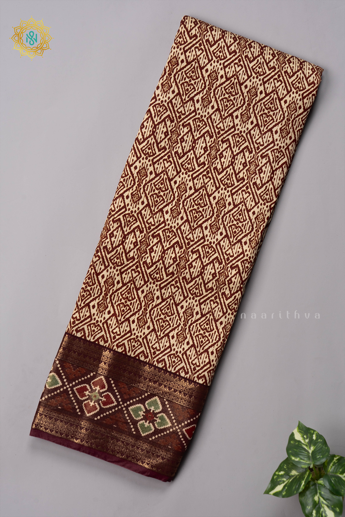 WHITE WITH WINE - VISCOSE COTTON