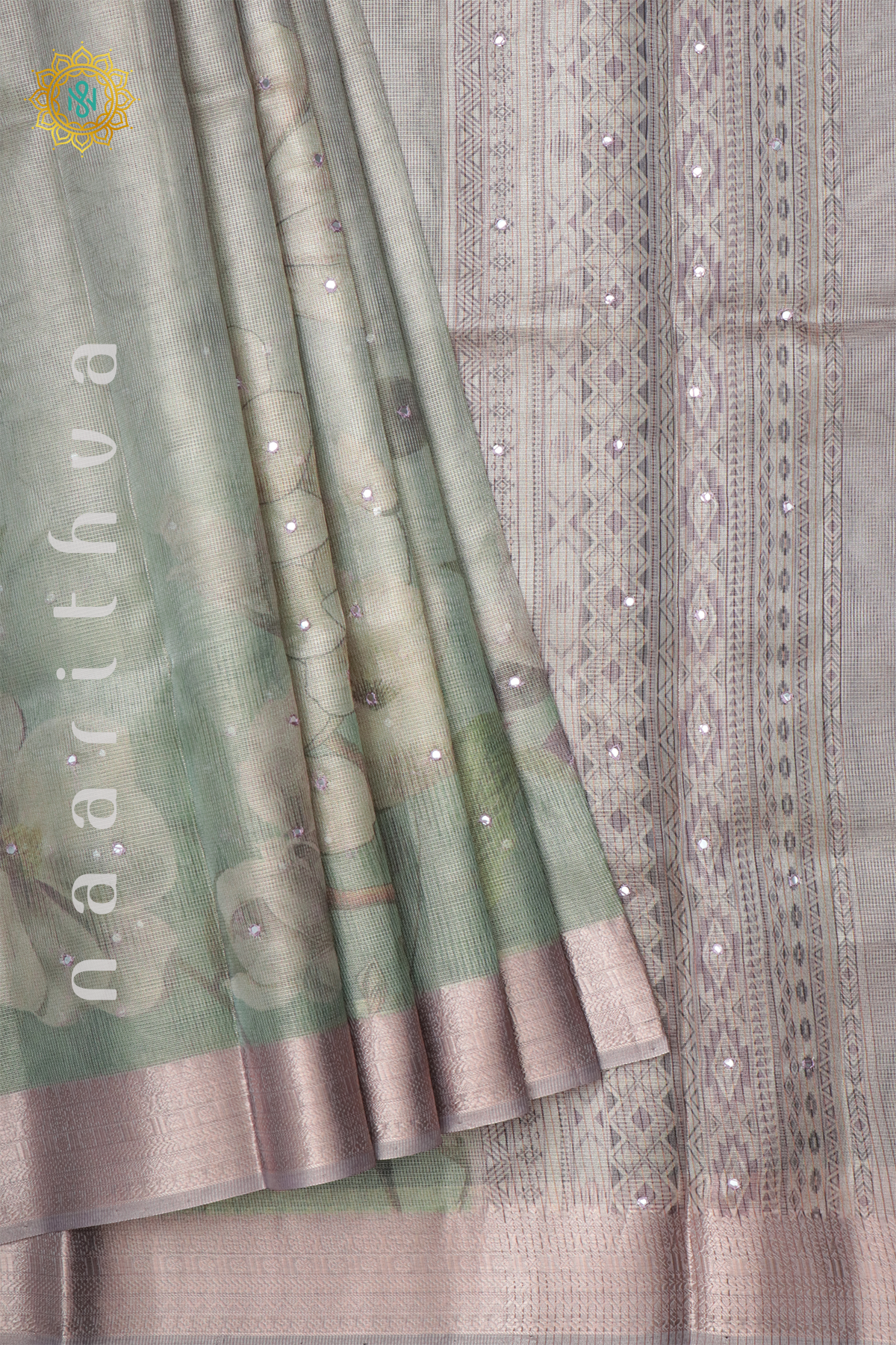 GREEN WITH PINK - KOTA TISSUE
