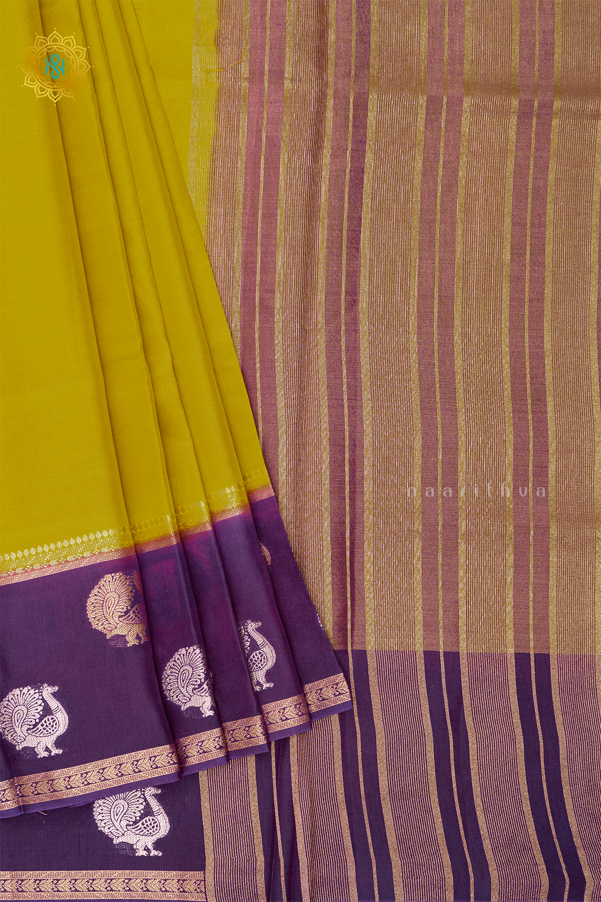 YELLOW WITH PURPLE - SEMI TISSUE
