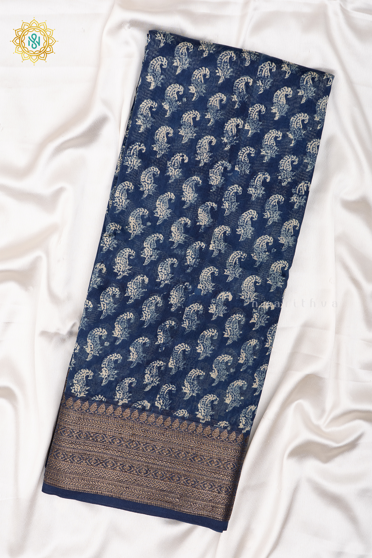 INDIGO - CHANDERI SILK COTTON