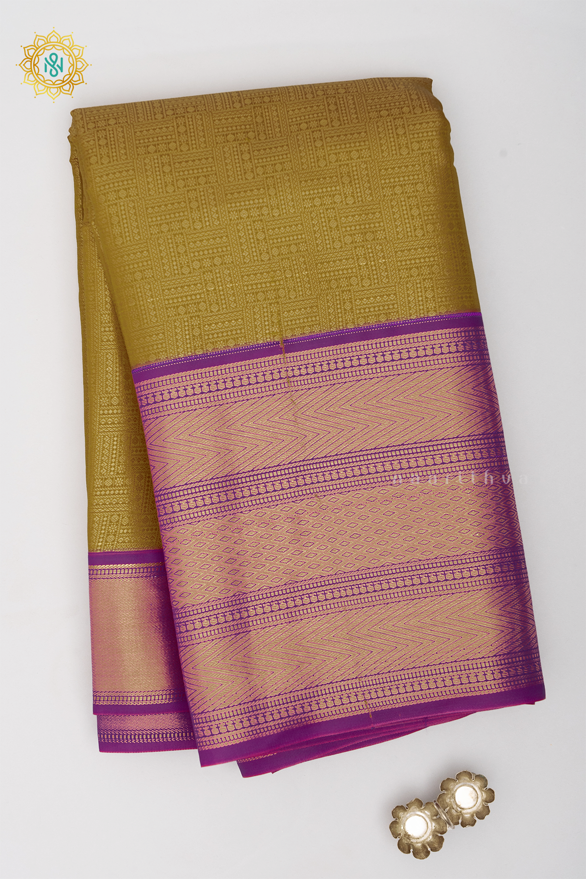 LEMON YELLOW WITH MAGENTA - SEMI KANCHI