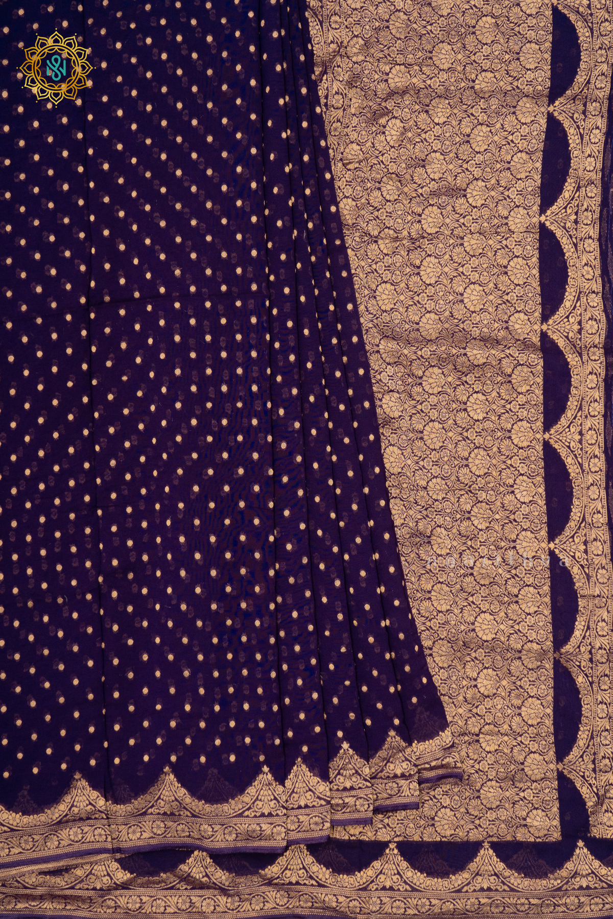 NAVY BLUE - SEMI GEORGETTE