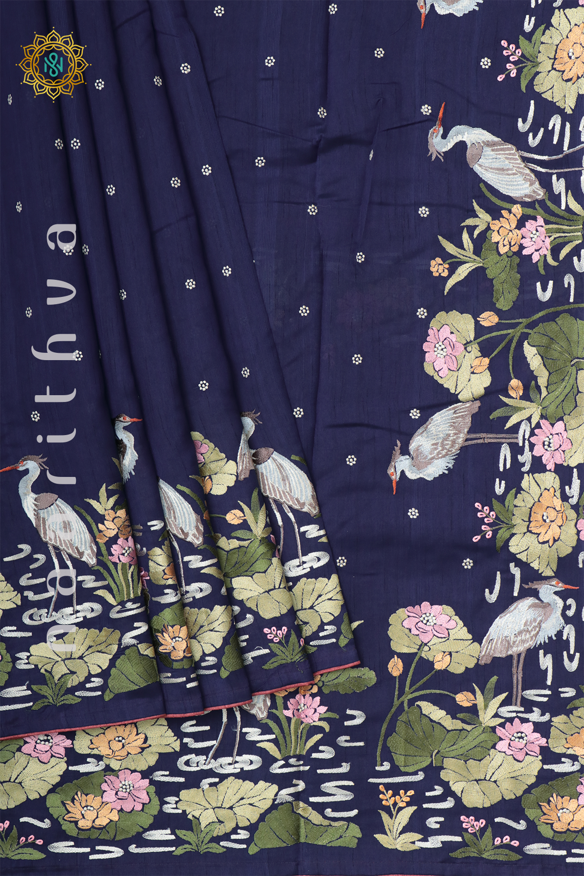 BLUE - SEMI TUSSAR SILK
