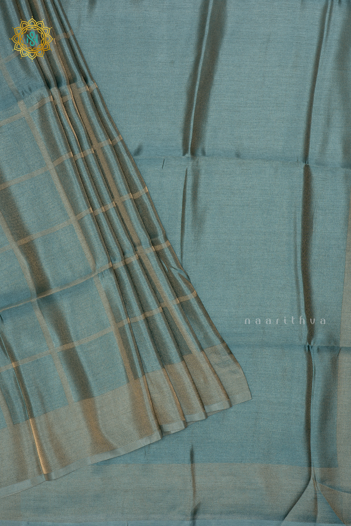 BLUE - SEMI TISSUE SAREE