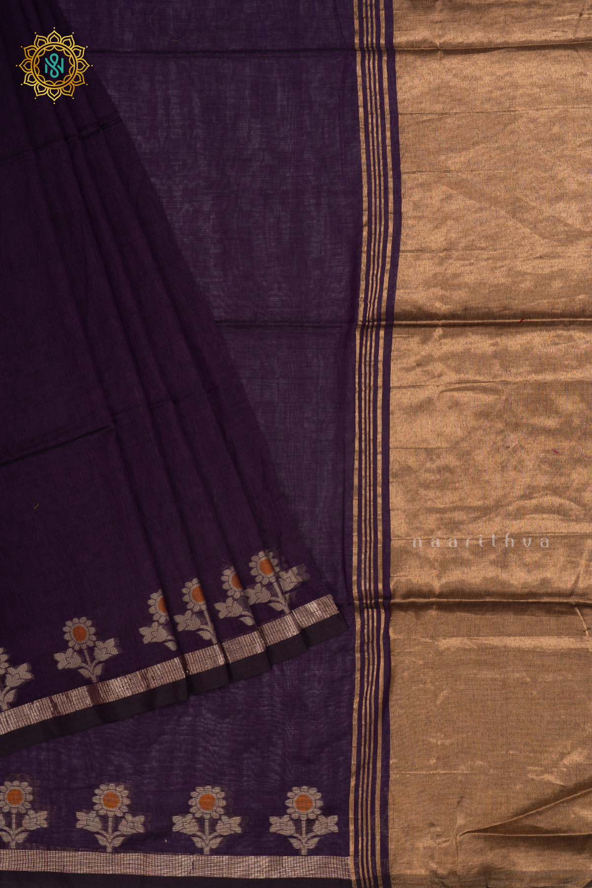PRE BOOKING PURPLE - MUL COTTON SAREE