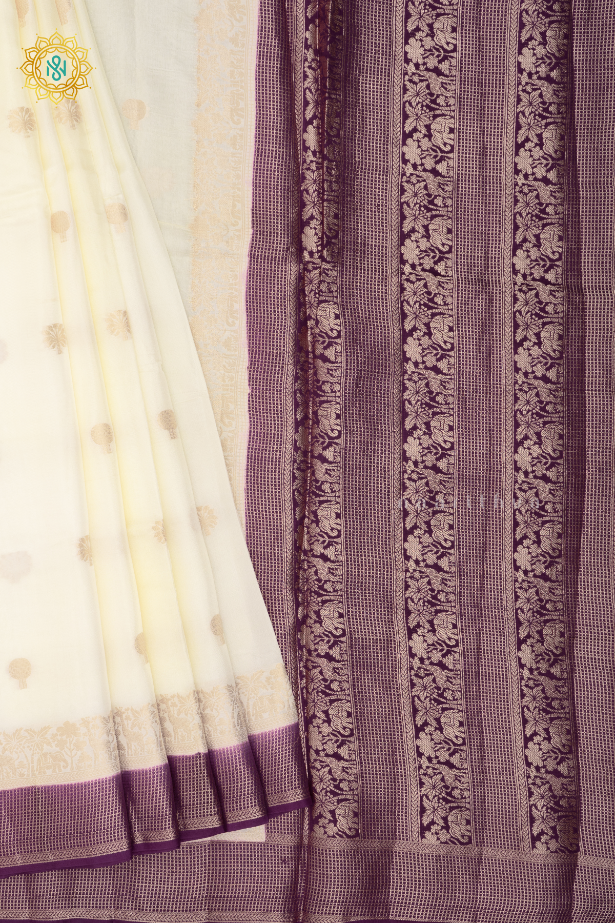 WHITE WITH MAGENTA - DOLA SILK