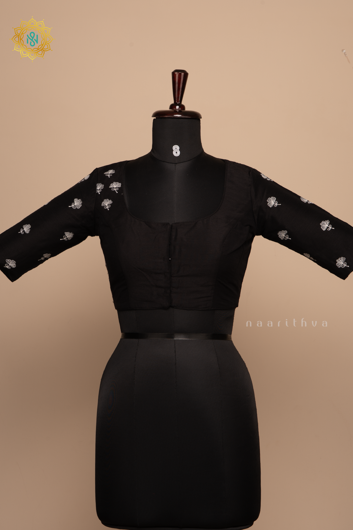 BLACK - COTTON SILK READYMADE BLOUSE