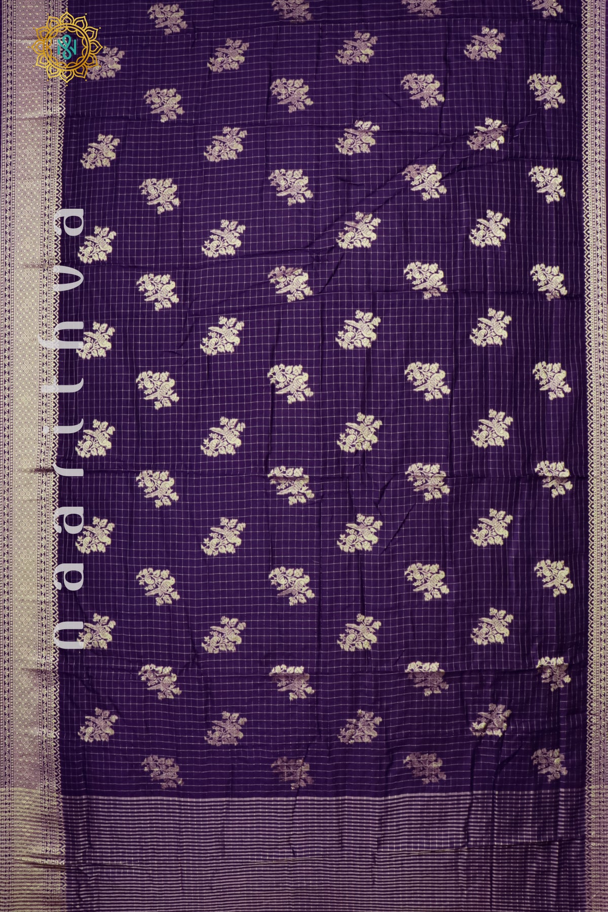 PURPLE WITH YELLOW - DOLA SILK