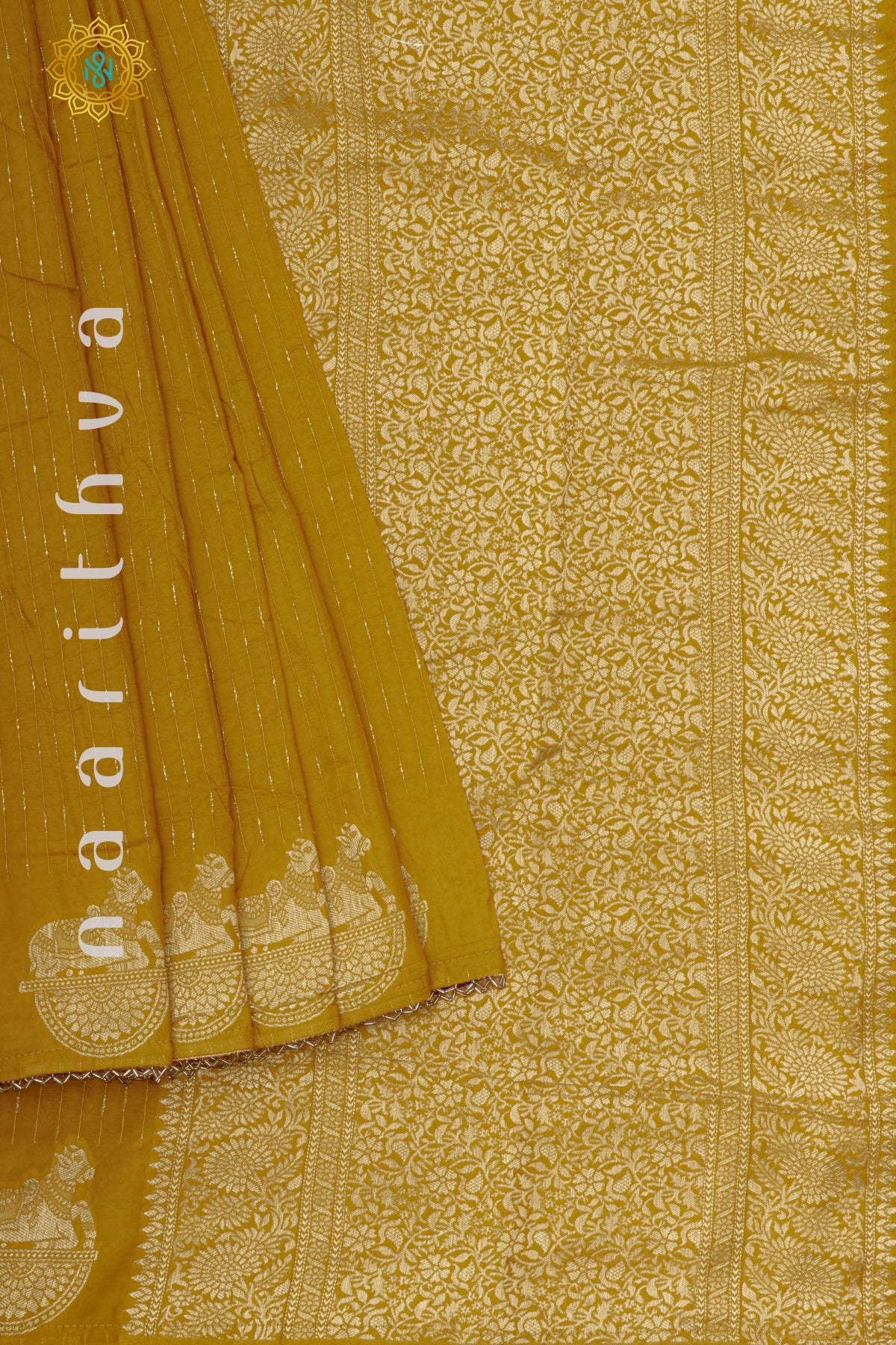 YELLOW WITH PURPLE - DOLA SILK