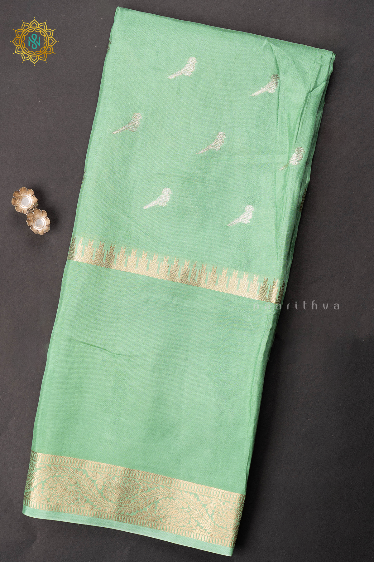 PISTA GREEN - SEMI CREPE SILK