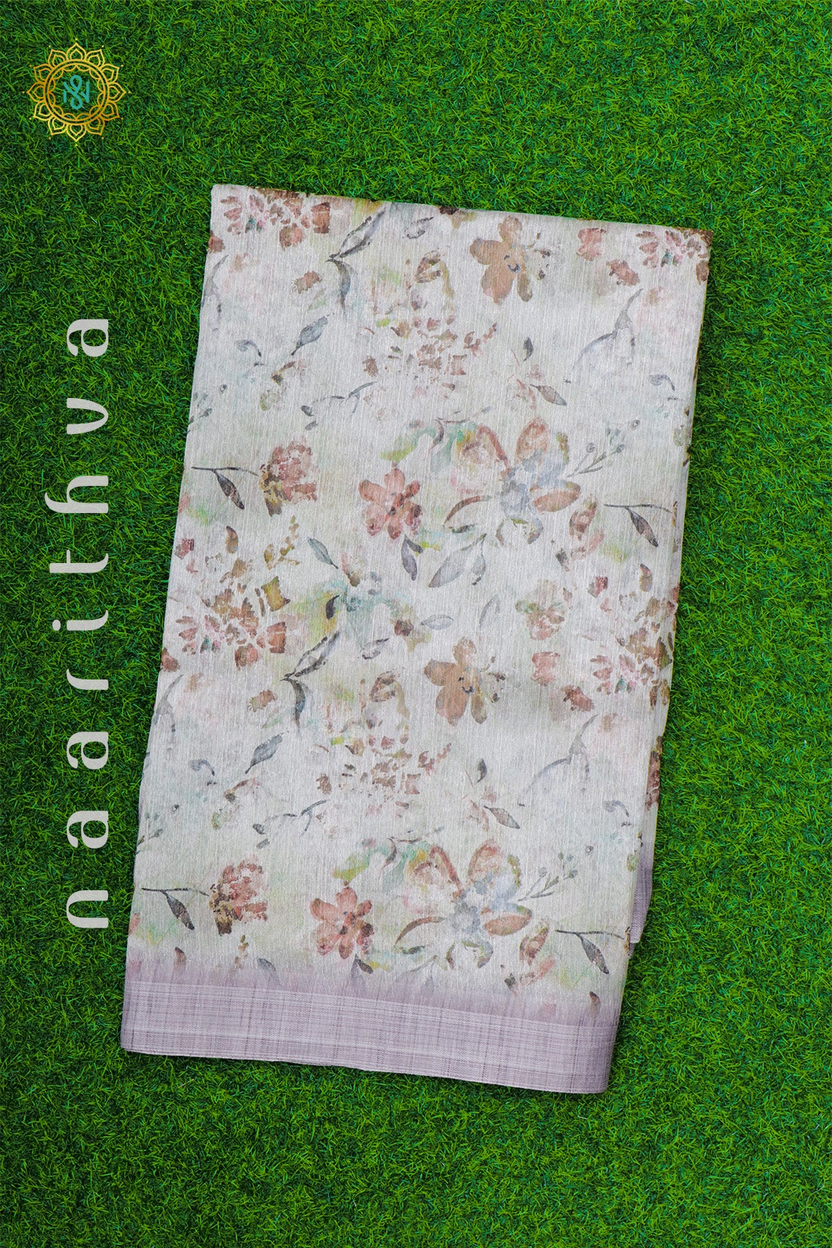 LIGHT GREEN WITH WINE - JUTE COTTON