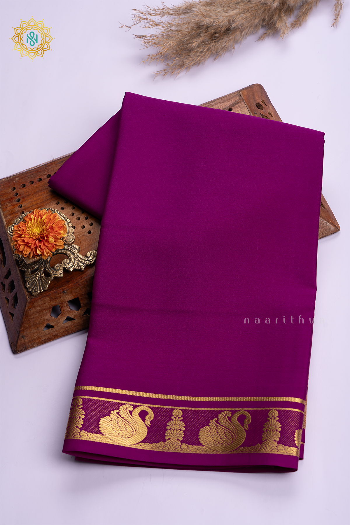 MAGENTA - PURE MYSORE CREPE SILK