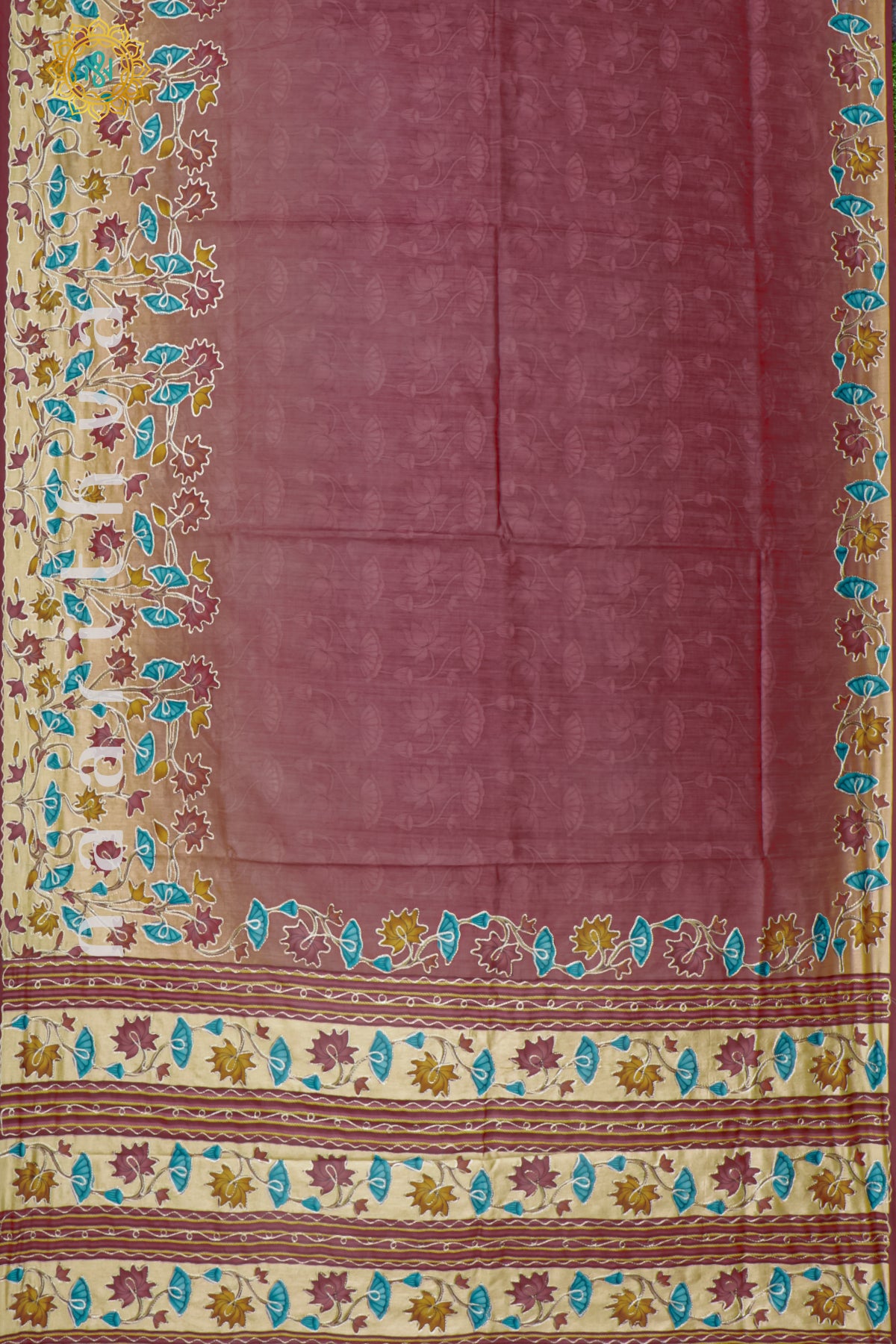 MAROON - SEMI TUSSAR SILK