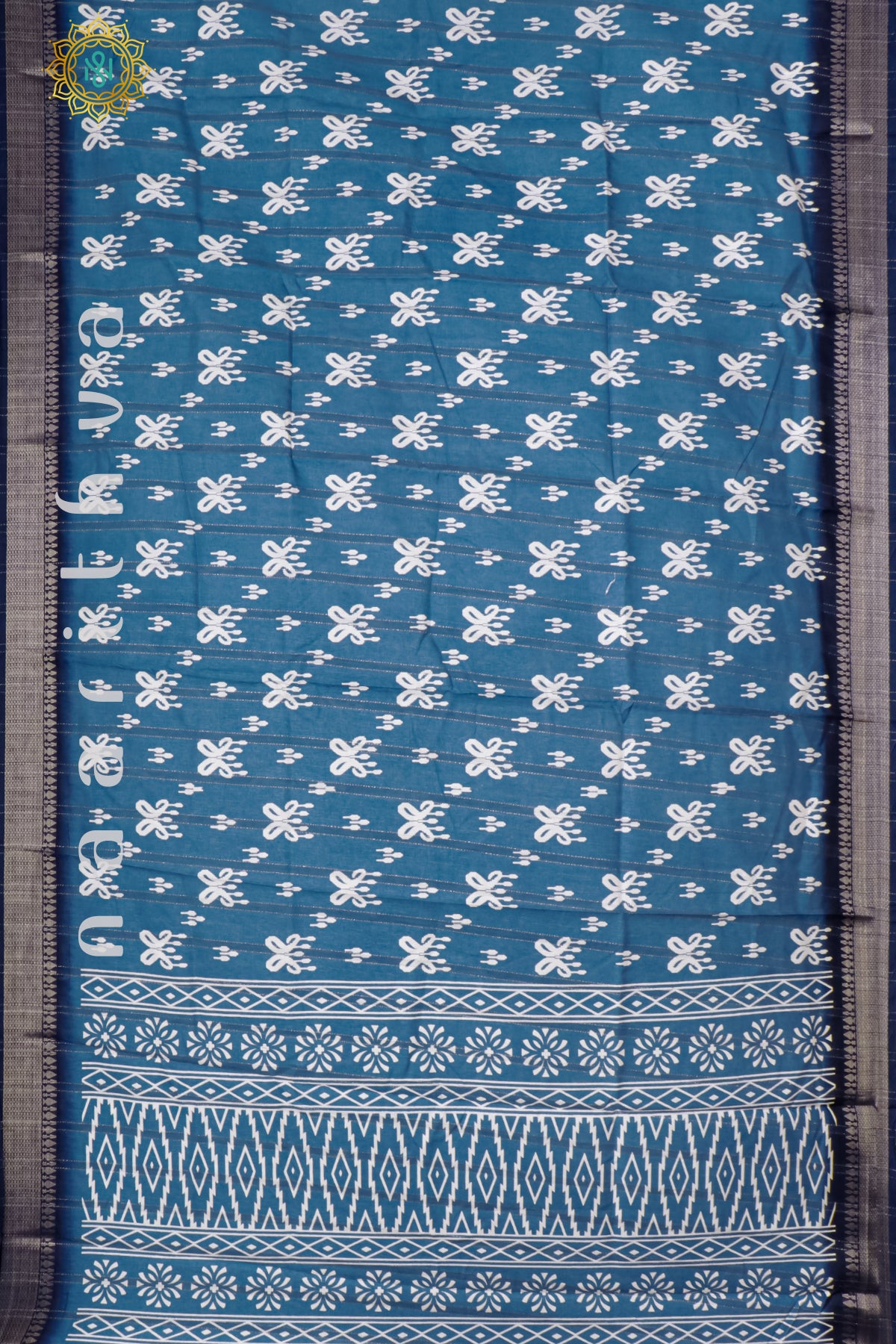 BLUE WITH NAVY BLUE - SOFT COTTON