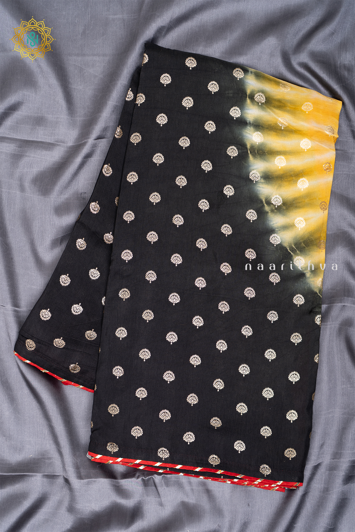 BLACK WITH RED - DOLA SILK