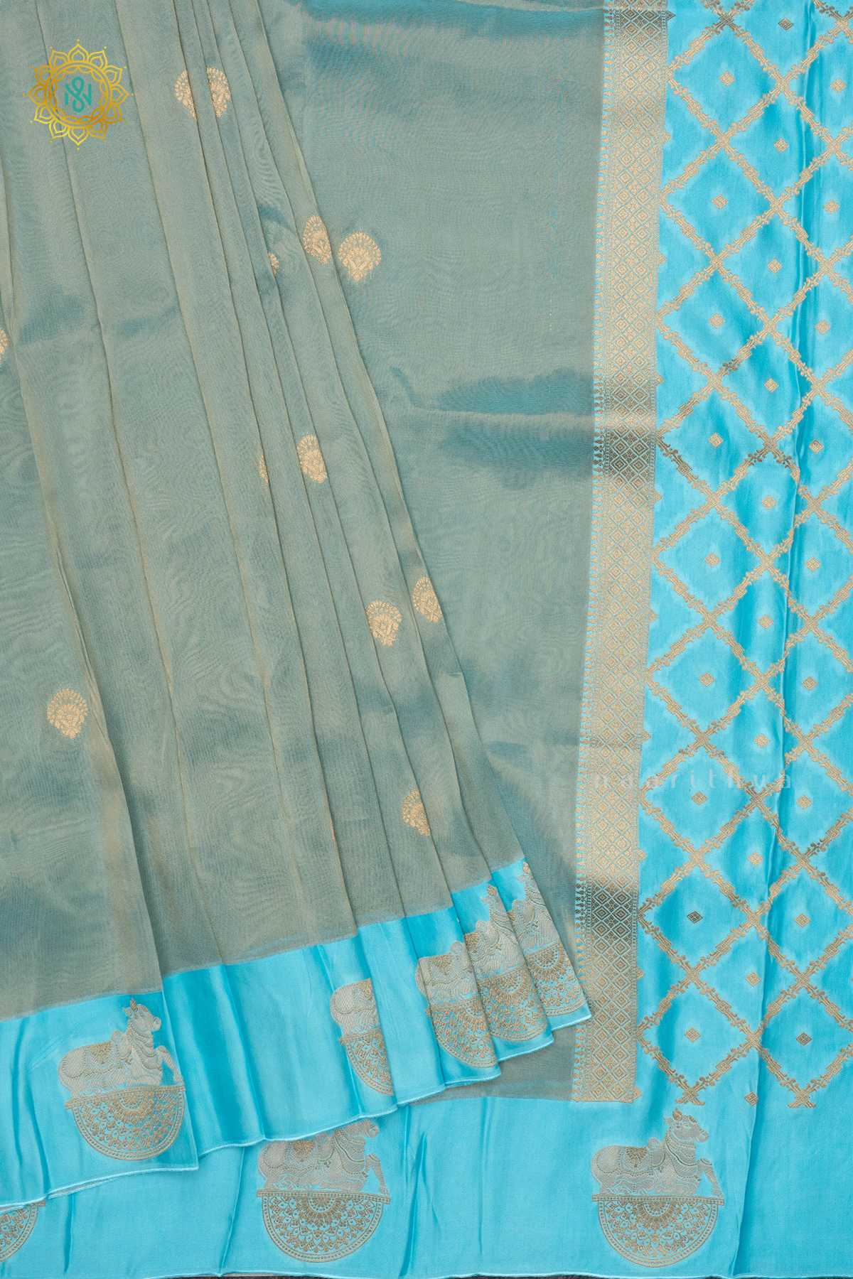 AQUA BLUE - ORGANZA TISSUE