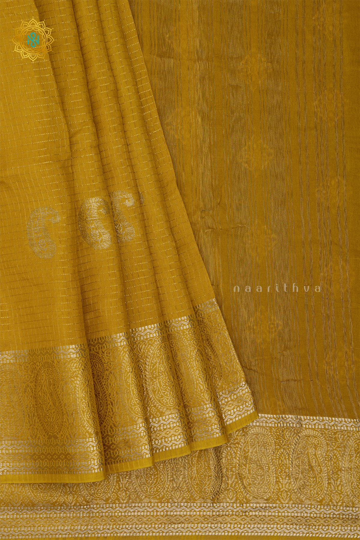 YELLOW WITH PURPLE - DOLA SILK