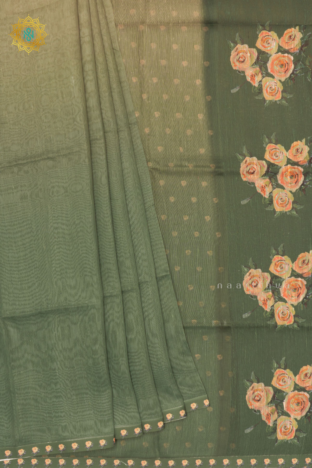 DUAL SHADE OF GREEN - LINEN BY COTTON