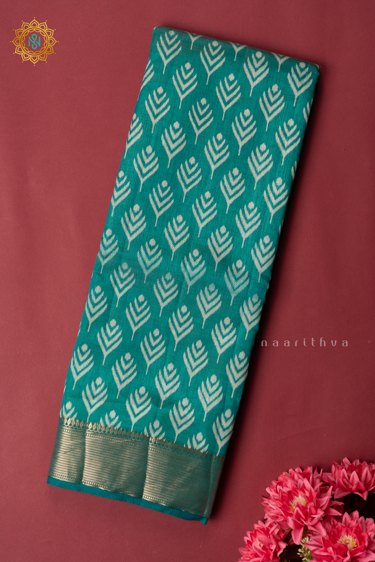 AQUA GREEN - SEMI TUSSAR SILK