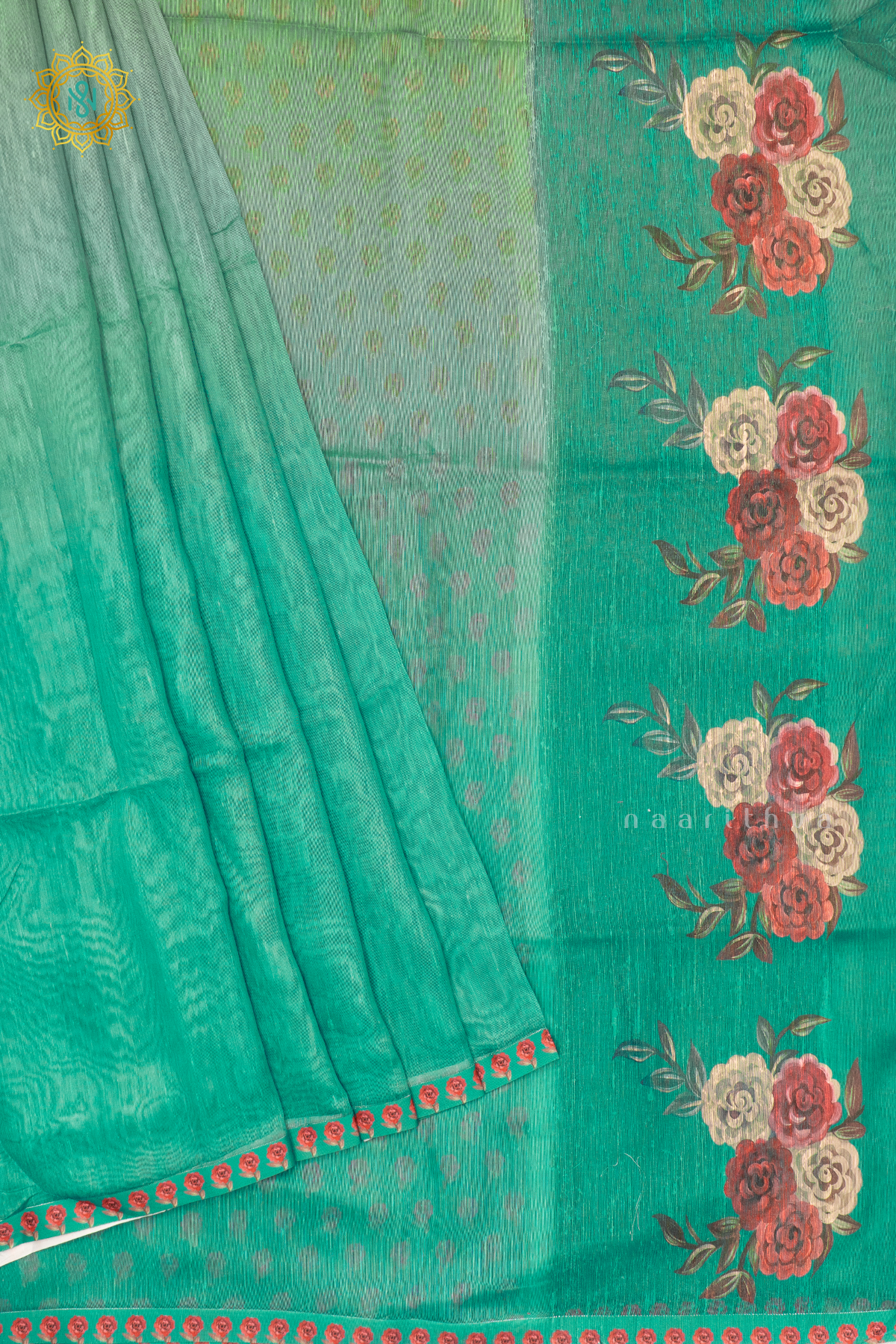 DUAL SHADE OF GREEN - LINEN BY COTTON