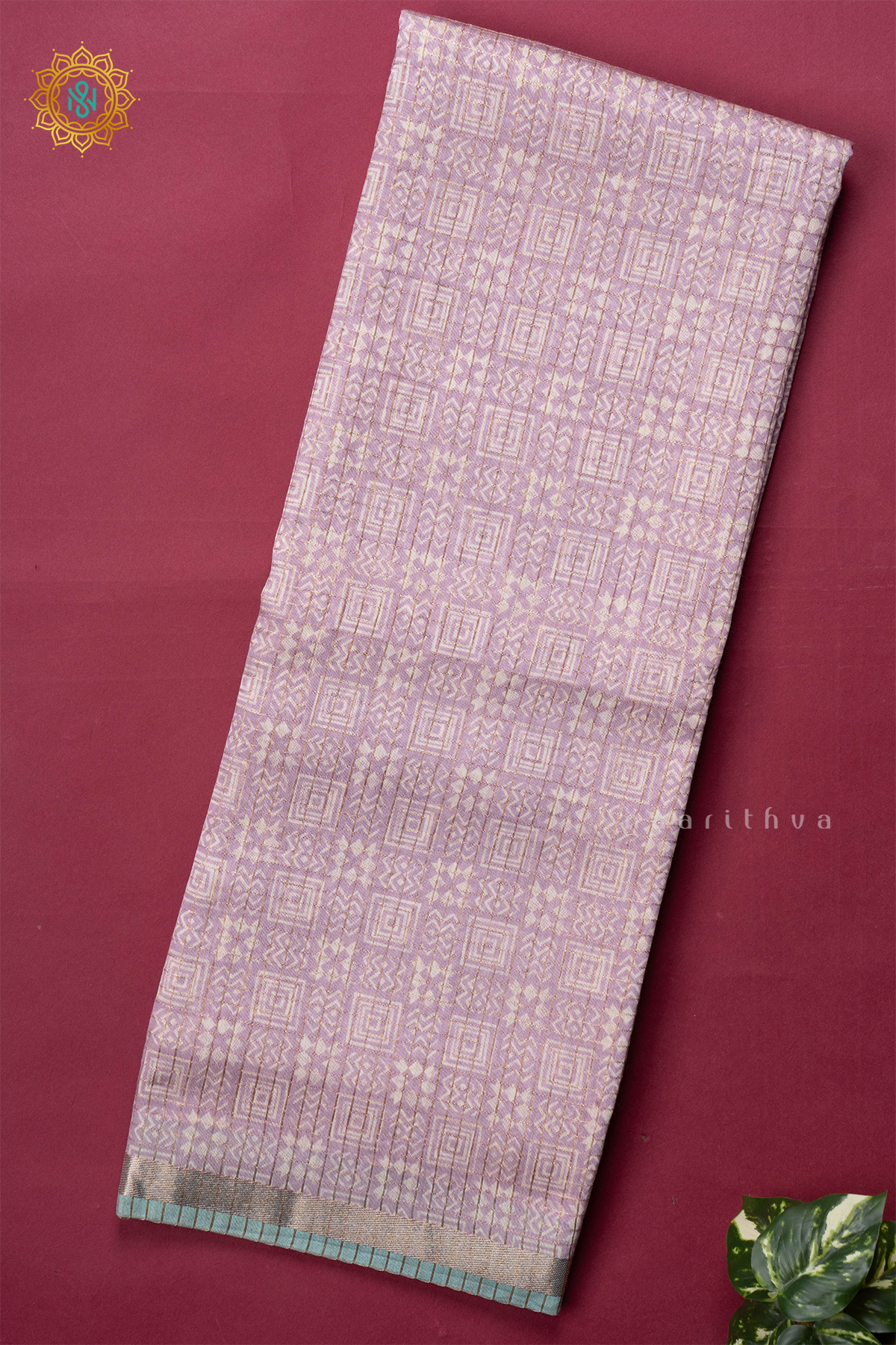 LAVENDER WITH AQUA BLUE - BUTTER CREPE