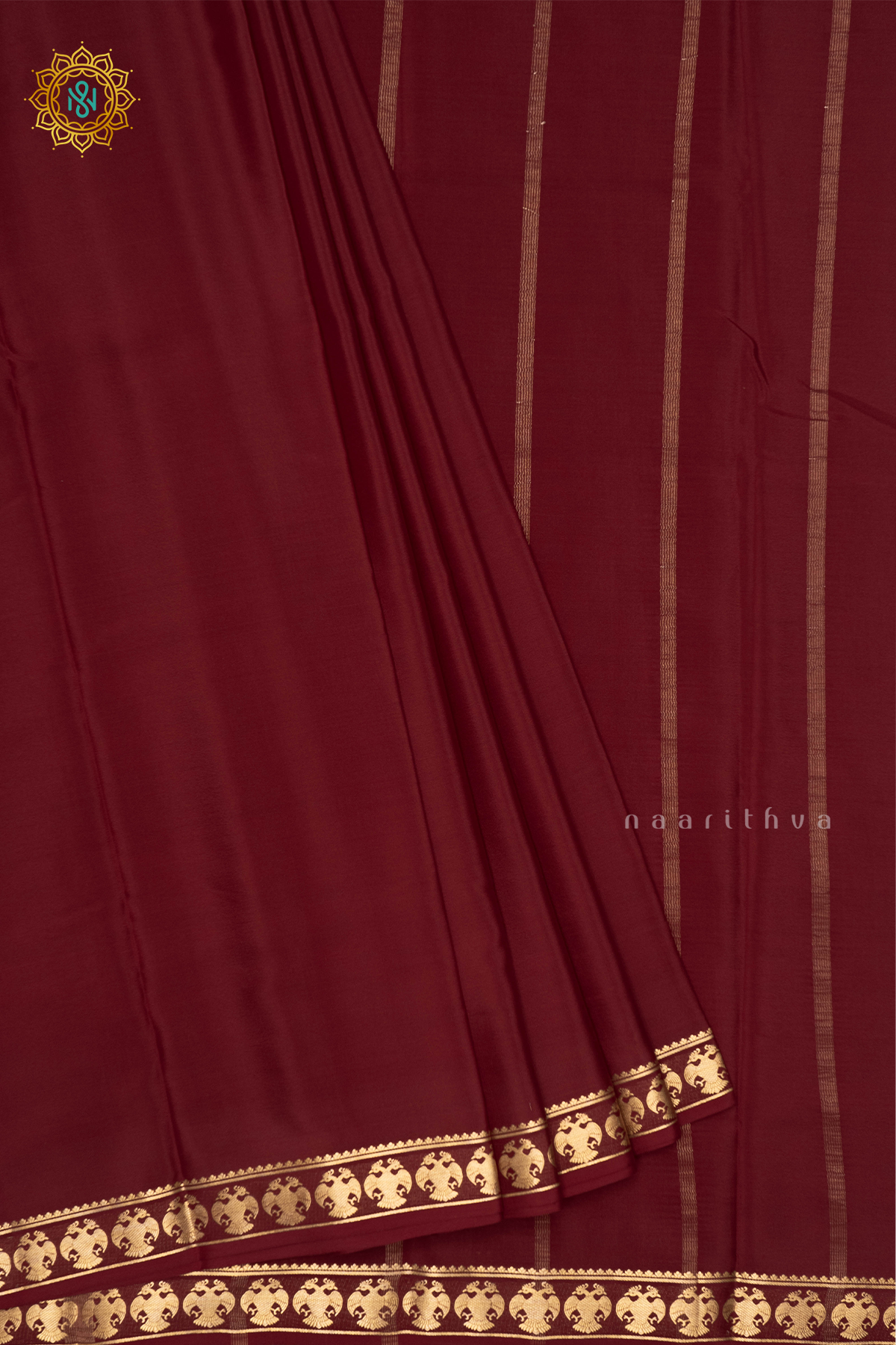 MAROON - PURE MYSORE CREPE SILK