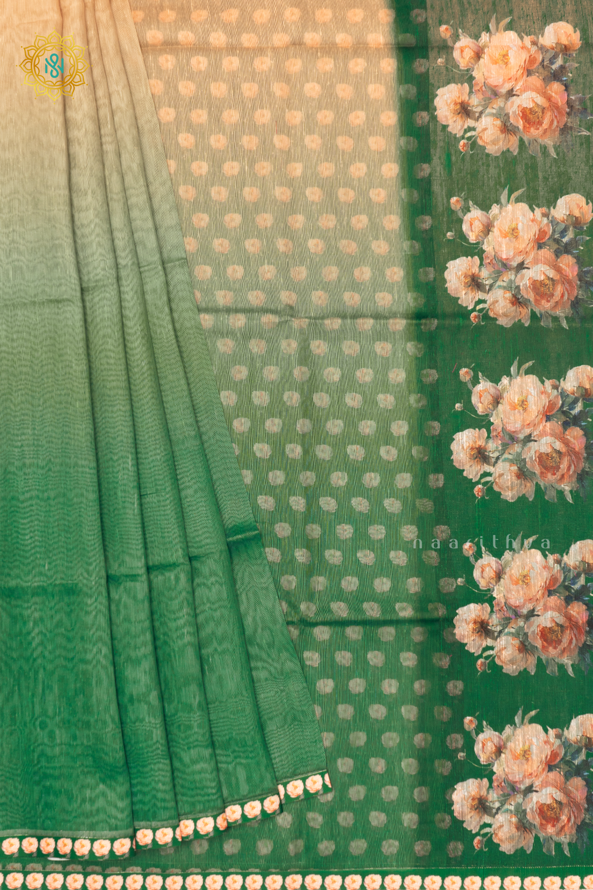DUAL SHADE OF GREEN - LINEN BY COTTON