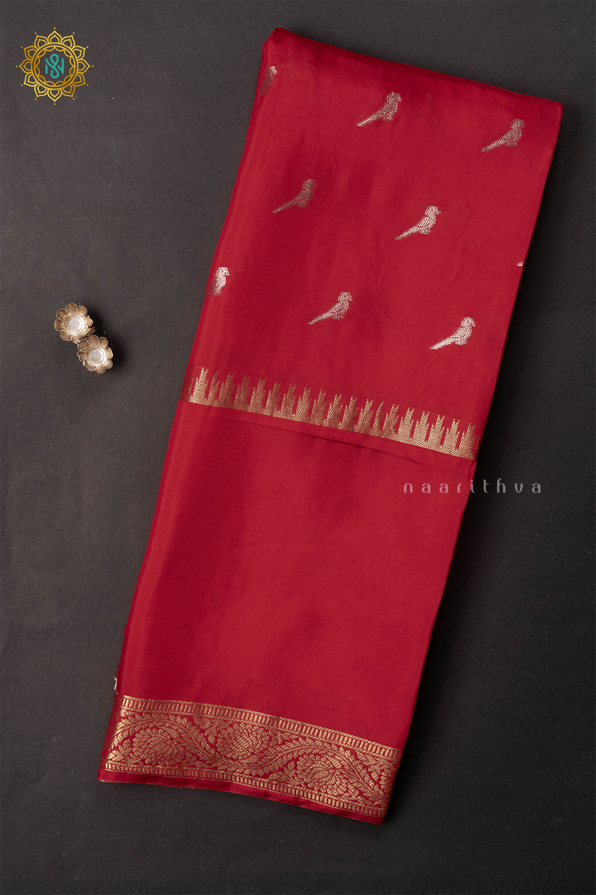 RED - SEMI CREPE SILK