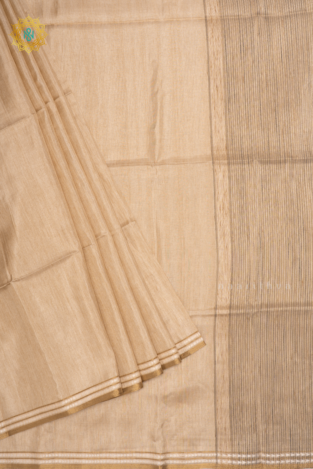 Off White - Semi Tussar Silk Saree Allover Plain Body with Thread Woven Border, Pallu and Blouse