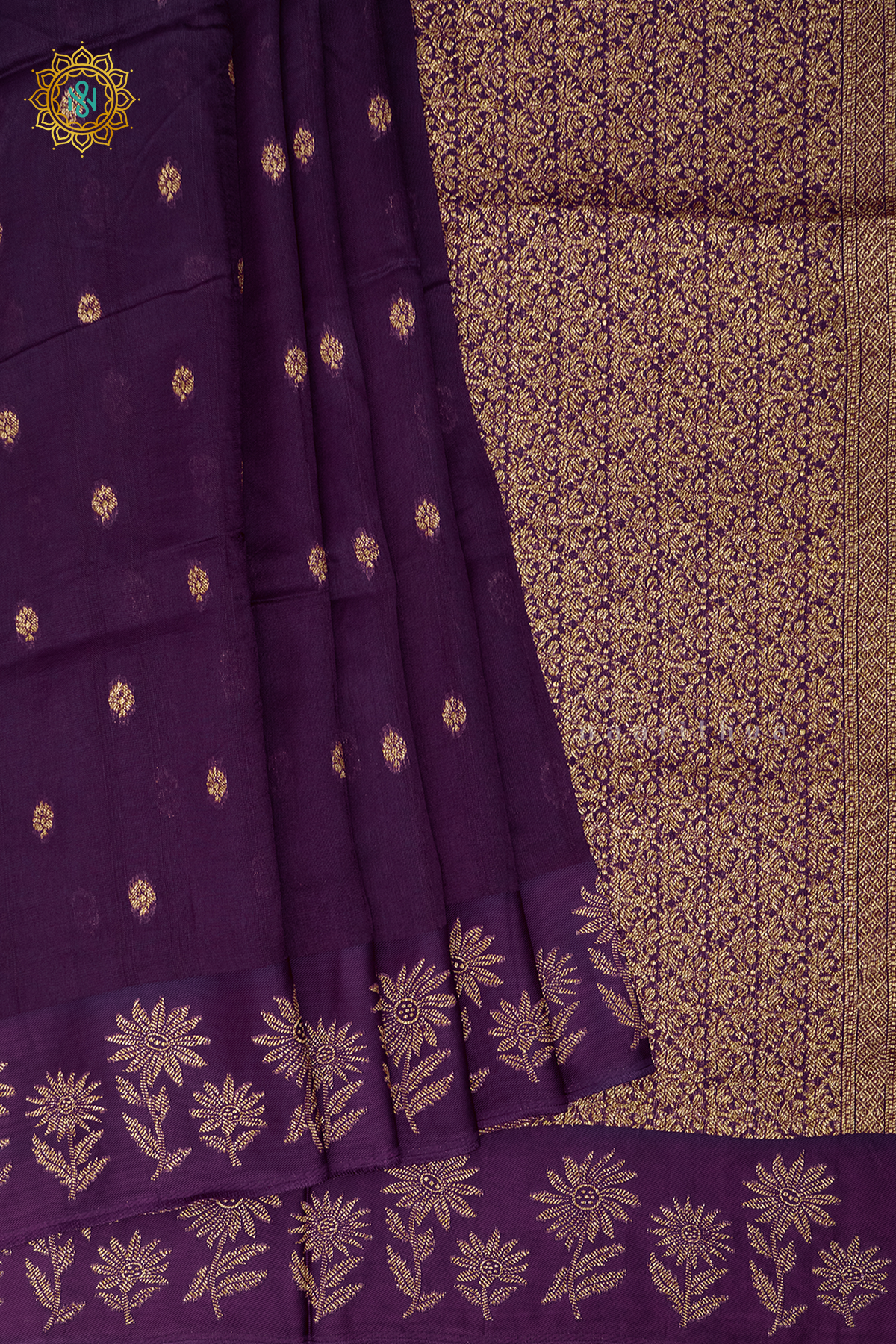 PURPLE - SEMI TUSSAR SILK