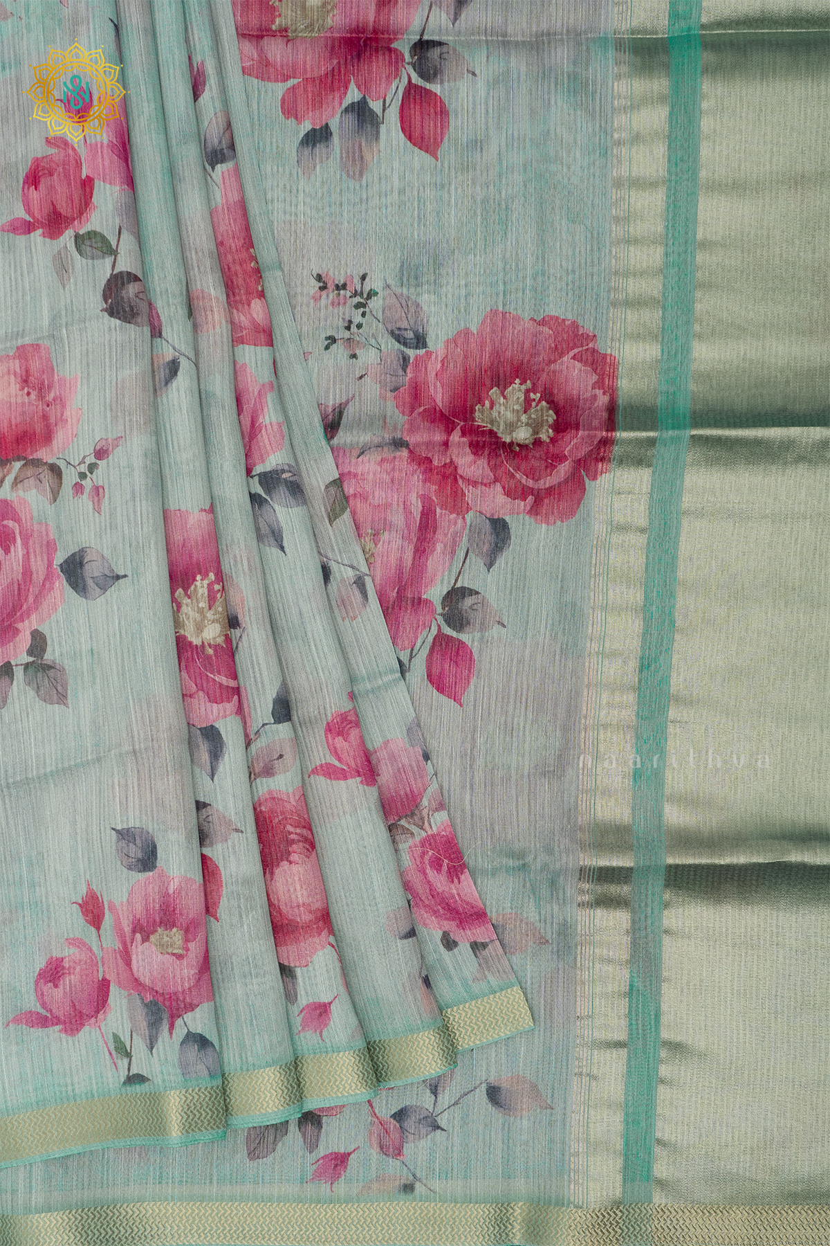 AQUA GREEN - CHANDERI SILK