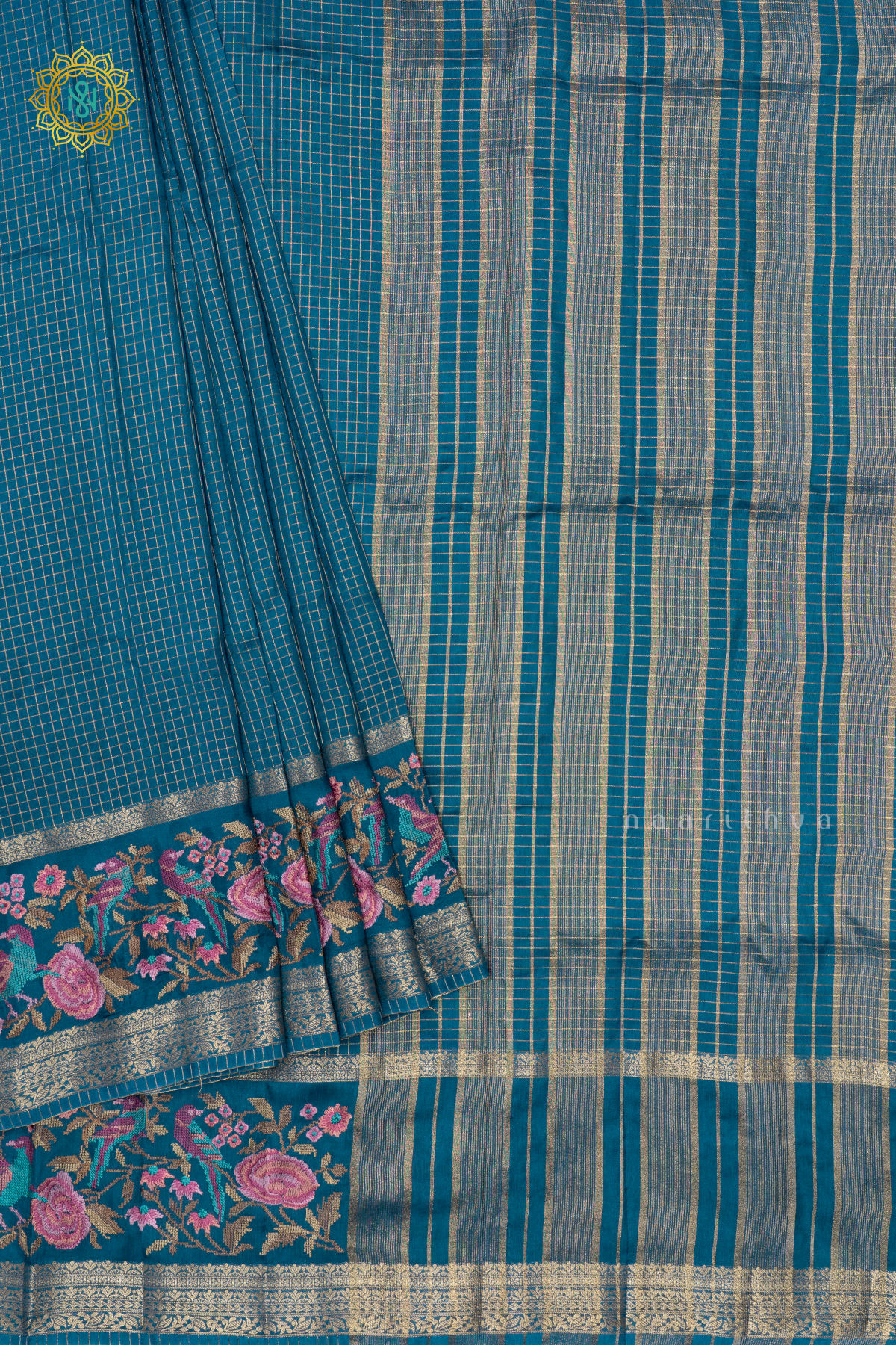 TEAL BLUE - SEMI CREPE SILK