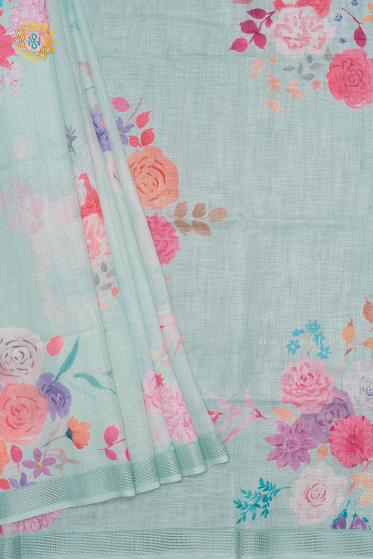 AQUA GREEN - LINEN BY COTTON