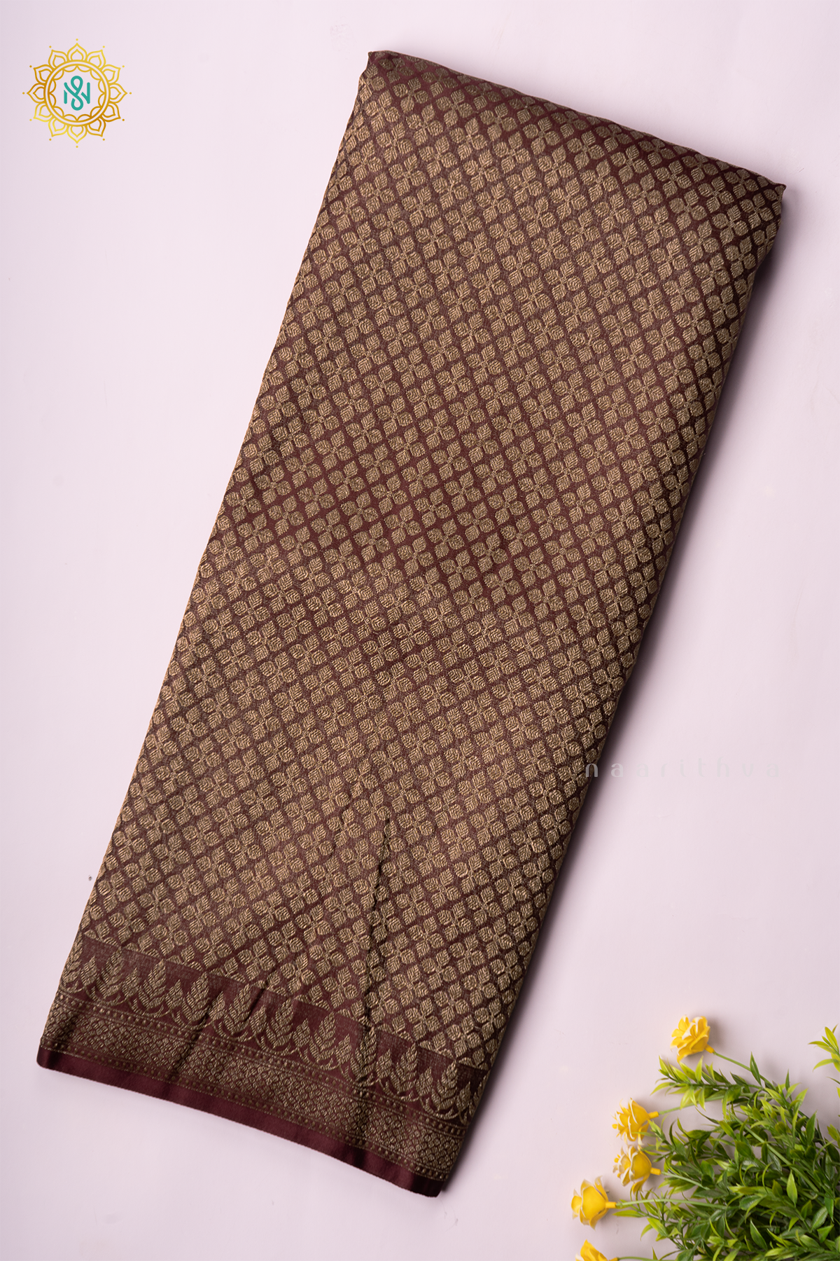 BROWN - SATIN BANRASI